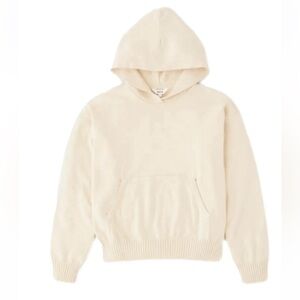 KOTN Unisex Fine Knit Hoodie in Alabaster Large - Elevated Neutral Minimalist